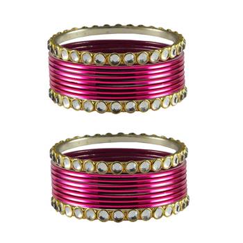 Rani Stone Metal Bangle 1