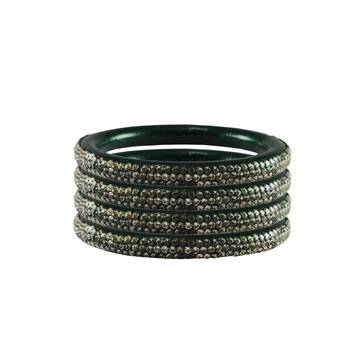 Green Stone Lac Pure Lakh Rajasthani Bangle 1
