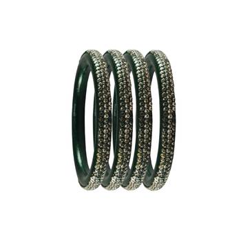 Green Stone Lac Pure Lakh Rajasthani Bangle 2