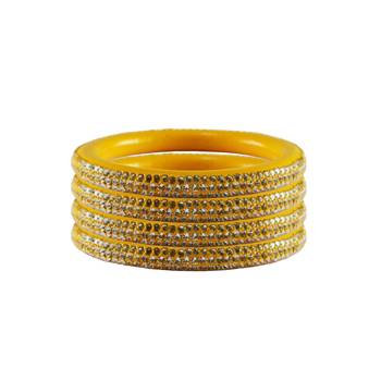 Yellow Stone Lac Pure Lakh Rajasthani Bangle 1