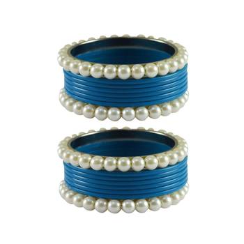 Firozi Moti Acrylic-Brass Bangle 1
