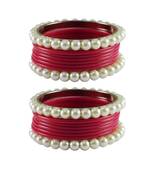 Gajari Moti Acrylic-Brass Bangle