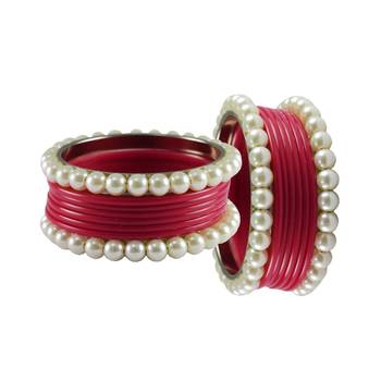 Gajari Moti Acrylic-Brass Bangle 2