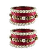 Gajari Moti Acrylic-Brass Bangle