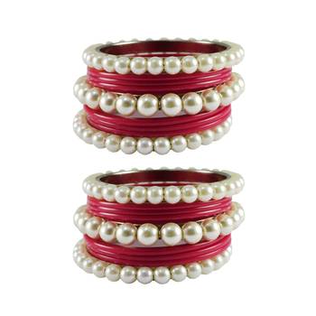 Gajari Moti Acrylic-Brass Bangle 1