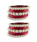 Gajari Moti Acrylic-Brass Bangle