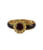 Maroon Stone Acrylic-Brass Bangle