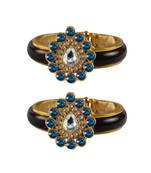 Maroon Stone Acrylic-Brass Bangle