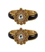 Maroon Stone Acrylic-Brass Bangle