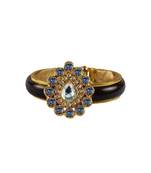 Maroon Stone Acrylic-Brass Bangle