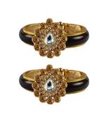 Maroon Stone Acrylic-Brass Bangle