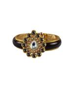 Maroon Stone Acrylic-Brass Bangle