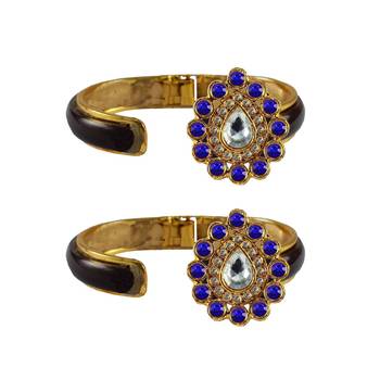 Maroon Stone Acrylic-Brass Bangle 2