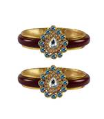 Maroon Stone Acrylic-Brass Bangle