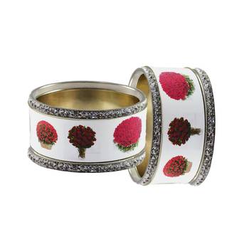 White Stone Brass Bangle 2