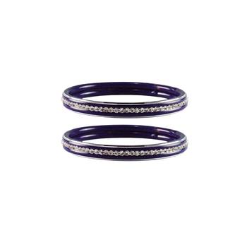 Voilet Stone Metal Bangle 1