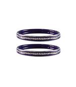 Voilet Stone Metal Bangle