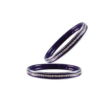 Voilet Stone Metal Bangle 2