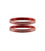 Red Stone Metal Bangle