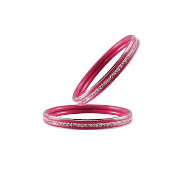 Pink Stone Metal Bangle 2
