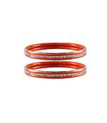 Orange Stone Metal Bangle