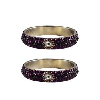 Jamani Stone Stud Brass Bangle 1
