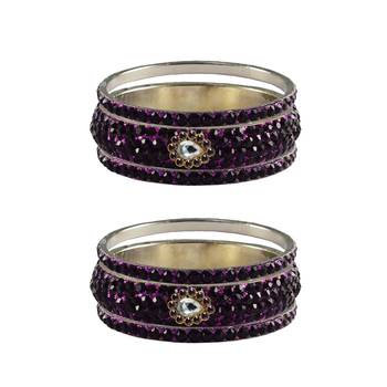 Jamani Stone Stud Brass Bangle 1