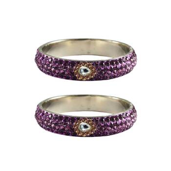 Jamani Stone Stud Brass Bangle 1