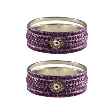 Jamani Stone Stud Brass Bangle 1