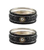 Grey Stone Stud Brass Bangle