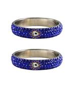 Blue Stone Stud Brass Bangle