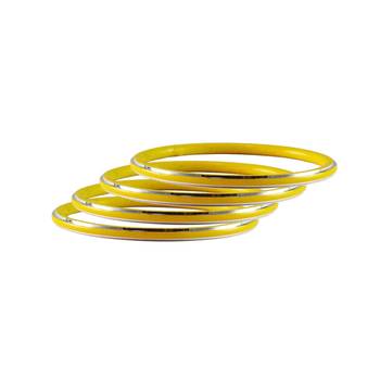 Yellow Plain Metal Bangle 1