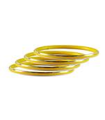 Yellow Plain Metal Bangle