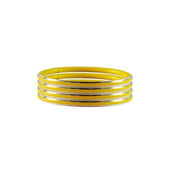 Yellow Plain Metal Bangle 2