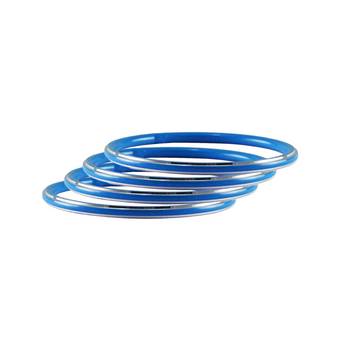 Blue Plain Metal Bangle 1