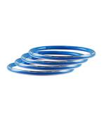 Blue Plain Metal Bangle
