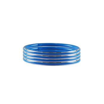 Blue Plain Metal Bangle 2