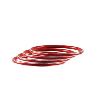 Red Plain Metal Bangle 1