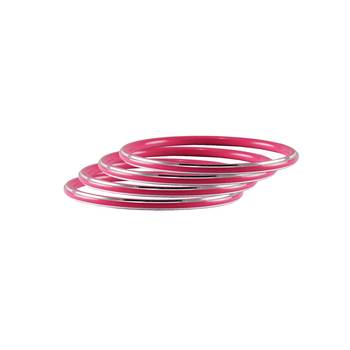 Pink Plain Metal Bangle 1