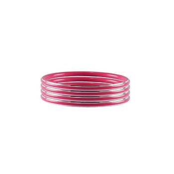 Pink Plain Metal Bangle 2