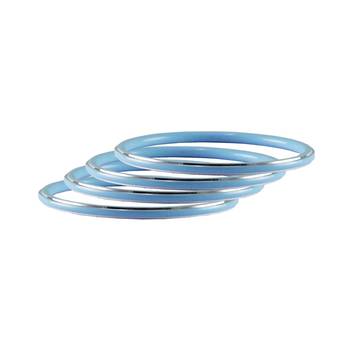 Blue Plain Metal Bangle 1