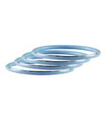 Blue Plain Metal Bangle