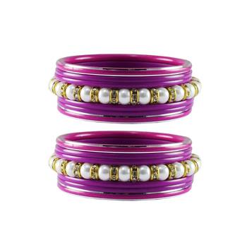Rani Moti Stud Acrylic-Metal  Bangle 1