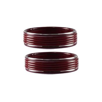 Maroon Plain Acrylic-Metal  Bangle 1