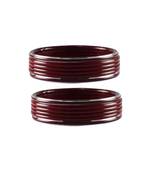 Maroon Plain Acrylic-Metal  Bangle