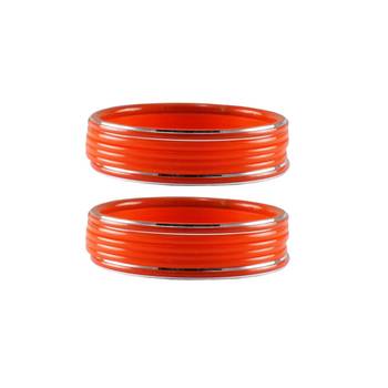 Orange Plain Acrylic-Metal  Bangle 1