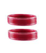 Pink Plain Acrylic-Metal  Bangle