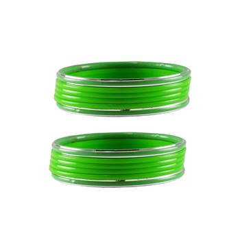 Green Plain Acrylic-Metal  Bangle 1