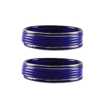Blue Plain Acrylic-Metal  Bangle 1