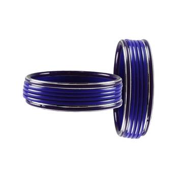 Blue Plain Acrylic-Metal  Bangle 2